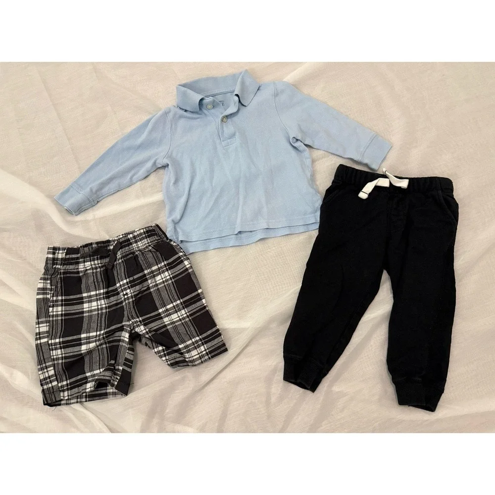 Lot of 3 Piece Carter's Baby Boy Clothes‎ 12-18 Mo Children's Place Shorts Circo